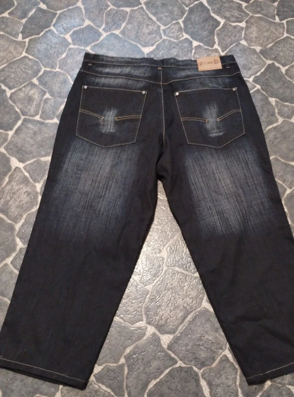 Godbody Mens Denim Baggy Jeans 40x32 Y2K VINTAGE